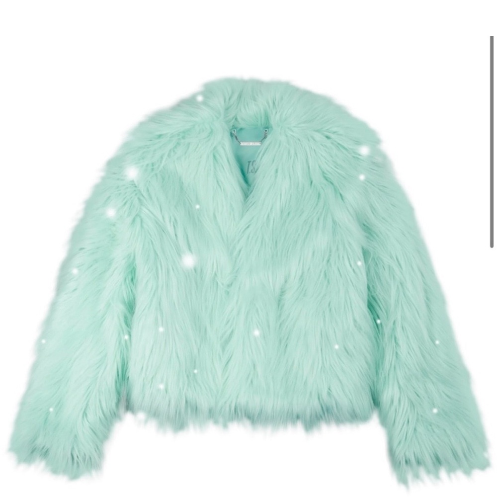 Taylor Swift - Exclusive “Life Of a Showgirl” Mint Green Faux Fur Jacket